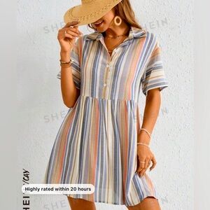 Striped dress from SHEIN. Size large, NWT